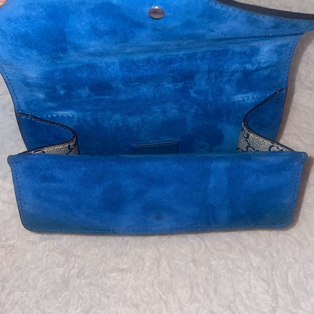 Gucci GG Supreme Dionysus Blooms Floral Mini Chain Shoulder Crossbody Bag Blue - Picture 11 of 17